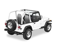 51786-15 Upper Door Sliders for 1988-1995 Jeep Wrangler [Black Denim]
