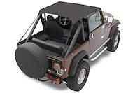 52505-01 Traditional Bikini Top for 1951-1962 M-38A1, 1955-1975 Jeep CJ5, 1955-1981 Jeep CJ6 [Black]