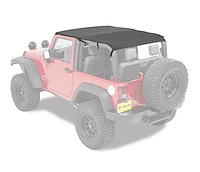 52593-35 Traditional Bikini Top for 2010-2014 Jeep Wrangler [Safari Style, Black Diamond]