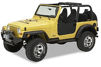 53039-15 Soft Lower Half Doors for 1997-2006 Jeep Wrangler/Unlimited TJ [Black Denim]