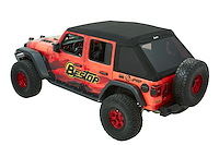 54925-17 Trektop Ultra Slantback Soft Top for Jeep Wrangler JL 4-Door [Black Twill]
