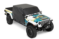 81050-01 All-Weather Trail Cover Fits Select Late-Model Jeep Gladiator JT For Hard and Soft Top [Black]