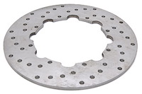Left Rear Drag Race Rotor Cross Drilled