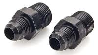 Fuel Pump Fitting Kit Two 3/8" NPT Male Port to -6AN Male (Black)