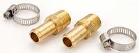 Fuel Pump Fitting Kit Two 3/8" NPT Male Port to 1/2" Hose End (Brass)