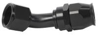 45-Degree -12 AN PTFE Hose End - Black