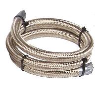 Braided Stainless Steel Fuel Hose -6AN x 4 ft