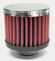 Crankcase Breather Filter Chrome Top