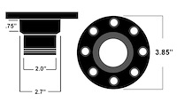 Precision Coachworks Billet Locking Gas Cap Universal Application - 3-7/8" O.D.
