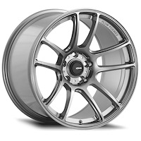 HL8751242T Heliogram Flow-Formed Wheel [Size: 17" x 8.5"] Titanium Metallic Finish, w/Knurled Bead