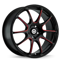 IL7751040R Illusion Cast Wheel [Size: 17" x 7"] Gloss Black/Red Tinted Clearcoat Finish
