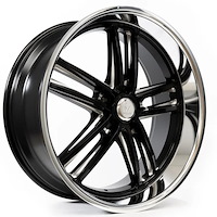 R1032080654513 R103 Maverick Wheel [Size: 20"x8"] Glossy Black Center w/Milled Window & Diamond Cut Lip Finish