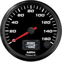 FAE3-S2-EV 3-3/8 in. EV Speedometer Gauge, 160 mph, AEM