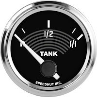 L2-FL2-VW 2-1/16 in. Classic Fuel Level Gauge, programmable, 90 Degree Sweep, VW Series