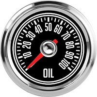 L2-OP3-CJ 2-1/16 in. Jeep CJ Oil Pressure Gauge, 0-100psi