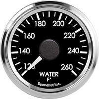 L2-WT1-COB 2-1/16 in. Cobra Water Temp Gauge, 120-260F