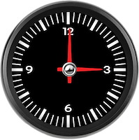 L3-CK1-PCH 3-3/8 in. Clock, Porsche Series