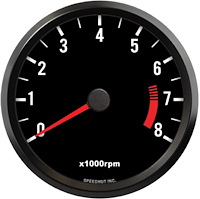 L4-TC3-510 4 in. Classic Tachometer, 8K RPM, JDM Datsun 510 Series