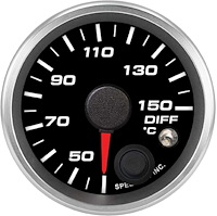 R2-DT3-REV 2-1/16 in. Diff Temp Gauge, 40-150C, w/Warning