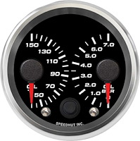 R25-DG11-REV 2-5/8 in. Dual Gauge, Metric Oil Temp/Oil Bar