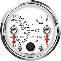R25-DG3-LEG 2-5/8 in. Dual Gauge, Water Temp/Fuel Level