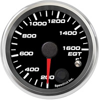 R25-ET1-REV 2-5/8 in. EGT Temp Gauge, 200-1600F, w/Warning