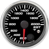 R25-ET2-REV 2-5/8 in. EGT Temp Gauge, 200-2000F, w/Warning