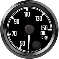 R25-OT3-DATZ 2-5/8 in. Oil Temp Gauge, 40-150C, w/Warning, JDM Datsun Z Series