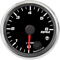 R25-TC2-REV 2-5/8 in. Tachometer, 6K RPM Shift-light