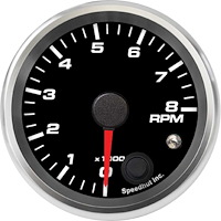 R25-TC3-REV 2-5/8 in. Tachometer, 8K RPM Shift-light