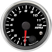 R25-TC5-REV 2-5/8 in. Tachometer, 12K RPM Shift-light