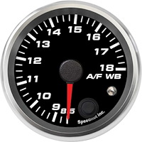R25-WB1-REV 2-5/8 in. Standalone Air/Fuel Wideband with Analog Out, O2 Gauge, 8.5-18, w/Warning