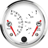 R3-DG2-LEG 3-3/8 in. Dual Gauge, Volts/Fuel Level