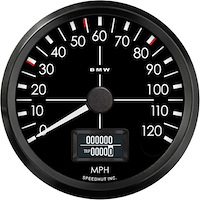 R3-S1-BMW 3-3/8 in. GPS Speedometer, 120 mph, BMW Series