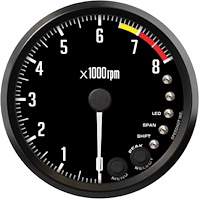 R4-TC3-DATZ 4 in. Tachometer, 8K RPM Shift-light, JDM Datsun Z Series