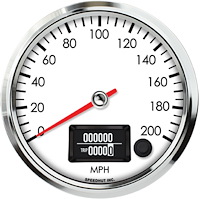 R45-S16-LEG 4-1/2 in. GPS Speedometer, 200 mph