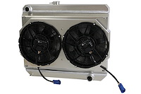 1-27290-202BL High-Performance Radiator/Brushless Fan Kit, 1966-1967 Pontiac GTO/Lemans/Tempest, Manual Trans, W/Shroud