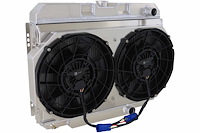 1-338-202BL High-Performance Radiator/Brushless Fan Kit, 1967-69 Mustang/Cougar, V8 (24 in. Core Support), Manual Trans
