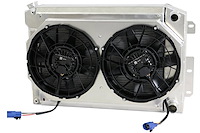 1-370-202LSBL High-Performance GM LS Swap Radiator & Brushless Fan Kit, 1967-1969 GM F-Body, Manual Trans, W/Shroud