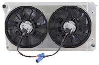 1-366-212BL300 High-Performance Radiator & Brushless Fan Kit, 1967-1972 Chevy Truck, Small/Big Block V8, Auto Trans, W/Shroud