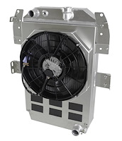 1-80518-208BL High-Performance Radiator & Brushless Fan Kit, 1934-1936 Chevy Trucks, Manual Trans, 2.75 in. Core, W/Shroud
