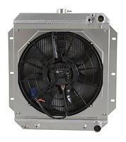 1-98514-218BL300 High-Performance Radiator/Brushless Fan Kit, 1955-1956 Ford Fairlane/Victoria, Auto Trans, 2.25 in. Core