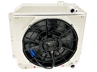 1-10024-218LSBL300 High-Performance GM LS Swap Radiator/Brushless Fan Kit, 1949-1954 Chevy Bel Air/Impala, Auto Trans, W/Shroud