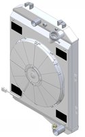 1-10497-508LSLP High-Performance Radiator/Brushless Fan Kit, 1936 Buick, Manual Trans, 1.5 in. Core, W/Shroud & Low-Profile Fan