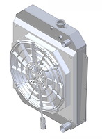 1-80080-208LSBL300 High-Performance GM LS Swap Radiator/Brushless Fan Kit, 1947-1954 Chevy Trucks Custom, Manual Trans
