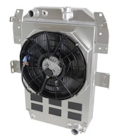 1-80518-218BL300 High-Performance Radiator & Brushless Fan Kit, 1934-1936 Chevy Trucks, Auto Trans, 2.75 in. Core, W/Shroud