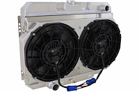 1-379-212BL300 High-Performance Radiator/Brushless Fan Kit, 1967-1970 Ford Mustang, Big Block V8, 24 in. Wide Core, Auto Trans