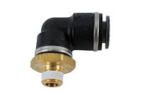 90-Degree Swivel Elbow, 3/8 in. DOT/PTC – 1/8 in. NPT