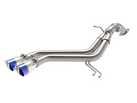 49-37019-L Takeda 3 IN to 2-1/2 IN 304 Stainless Steel Axle-Back Exhaust w/ Blue Flame Tip Hyundai Veloster 13-17 L4-1.6L (t)