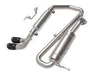 49-37020-B Takeda 2-1/4 IN 304 Stainless Steel Cat-Back Exhaust System w/ Black Tip Suzuki Jimny 18-25 L4-1.5L